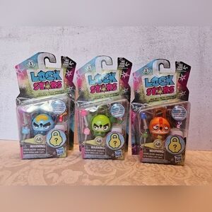 Lock Stars Series 1 Set of Three Surprise Inside Hasbro Backpack School 2017 NEW